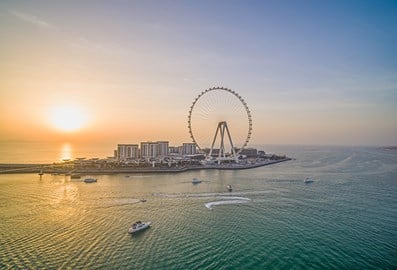 bluewaters island ain dubai evening