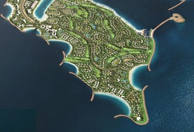 Dubai Islands Nakheel Aerial View