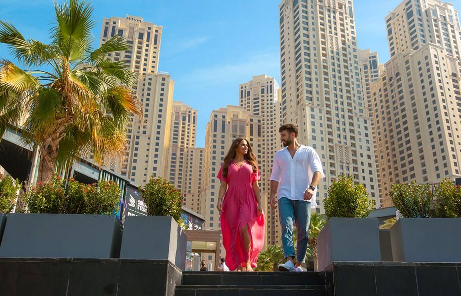 The Beach at JBR or Jumeirah Beach Residence is a popular attraction for locals and tourists.